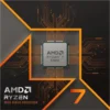 AMD Ryzen™ 7 9700X 8-Core, 16-Thread Desktop Processor 1 Digital rendering of the Ryzen 7 9700X chip over a circuit board background with orange accents.