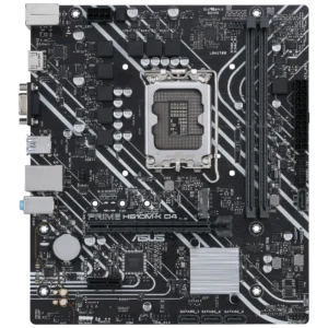 Top-down direct view of the ASUS Prime H610M-K D4 PCB showing all headers and connectors.