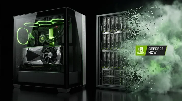 Cloud gaming vs PC ownership comparison illustrating the death of hardware ownership with GeForce NOW.