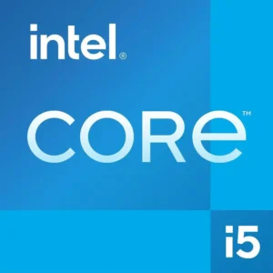 Official blue and light blue Intel Core i5 14th Generation branding logo.