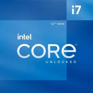 Front view of the blue Intel Core i7 12th Gen Unlocked retail box.