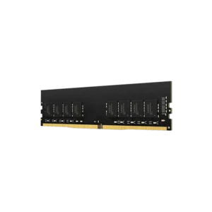 Side angle view of a Lexar DDR4 memory stick showing component layout