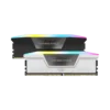 Comparison of Corsair Vengeance RGB DDR5 memory modules in black and white finishes