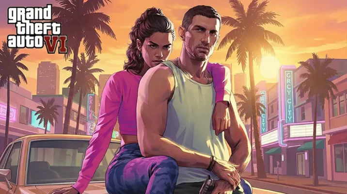 GTA 6 release date and price news featuring protagonists Lucia and Jason in official artwork style