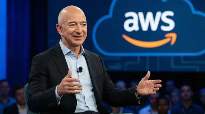 Jeff Bezos speaking at a conference explaining the electric generator analogy for AWS cloud computing