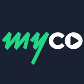 Myco app logo, a watch-to-earn platform and master rights holder.