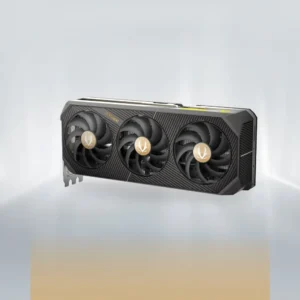 Studio angle shot of the ZOTAC GAMING GeForce RTX 5090 SOLID OC on a white background.