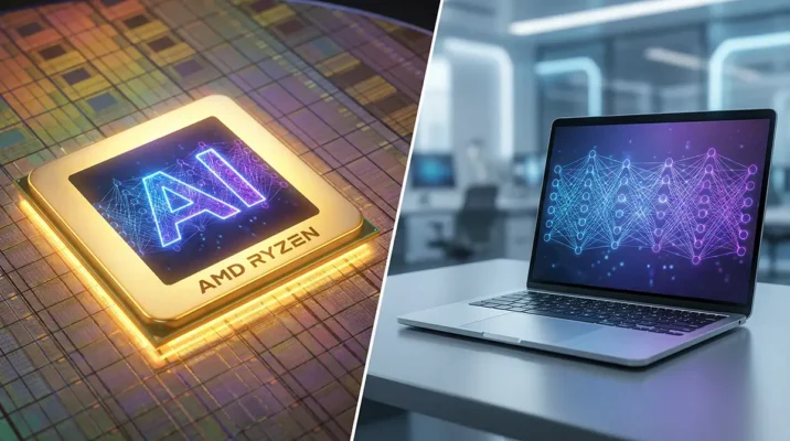 AMD AI Ryzen chip architecture powering future gaming laptops and budget handhelds.