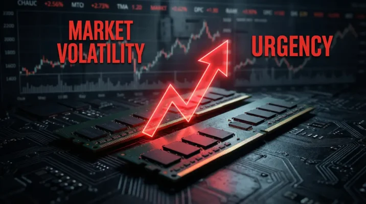 Illustration of DDR4 RAM prices skyrocketing in 2026 compared to DDR5 for gaming PCs.