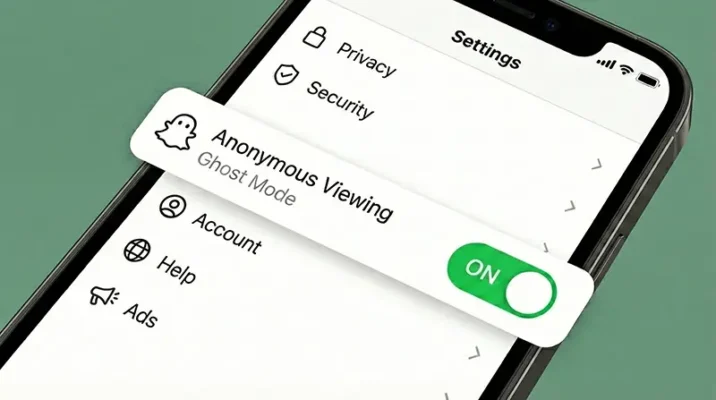 Instagram interface showing the new anonymous story viewer toggle switch often called Ghost Mode.