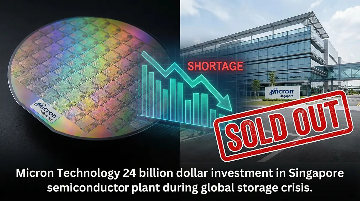 Micron Technology 24 billion dollar investment in Singapore semiconductor plant during global storage crisis.