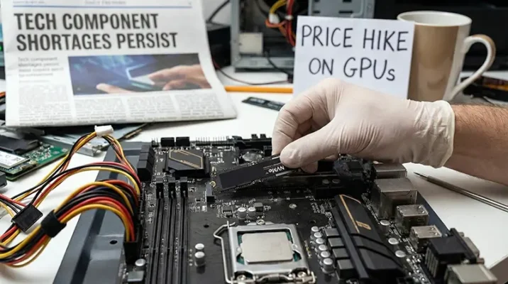 Installing an NVMe SSD for PC building in Pakistan during price hikes and component shortage.