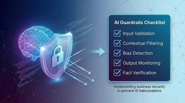 Implementing guardrails and business security to prevent AI hallucinations